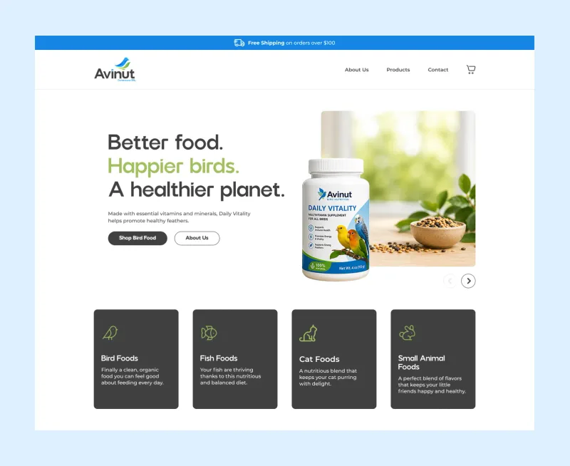 Avinut Ecommerce preview